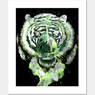 Green Tiger Spirit Posters and Art